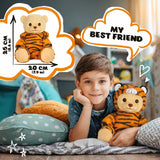 BRUBIES Teddy Tiger - 10 Inch Teddy Bear in Tiger Costume with Hood - Cuddly Toy for Cosy Adventures - Stuffed Animal for Children