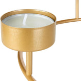 BRUBAKER Advent Wreath - Candle Holder for 4 Pcs Tealights - 10.4 inches Advent Wreath Tealight Holder with Ring Design - Metal Decoration for Christmas Festival, Home Party and Church Decor - Gold