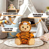 BRUBIES Teddy Tiger - 10 Inch Teddy Bear in Tiger Costume with Hood - Cuddly Toy for Cosy Adventures - Stuffed Animal for Children