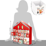 BRUBAKER Christmas House 2024 Advent Calendar - DIY Fillable Christmas Countdown with 24 Doors for Gifts, Candy, and Sur