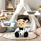 BRUBIES Teddy Cow - 10 Inch Teddy Bear in Cow Costume with Hood - Cuddly Toy for Cosy Adventures - Stuffed Animal for Children
