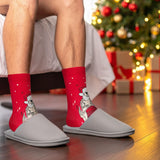 BRUBAKER 5 Pairs of Christmas Socks - Funny Men's Footwear for Holiday Season - Funny Colorful Sock Set - Cotton - 8-12