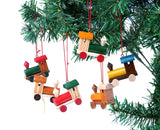 BRUBAKER 24-Pieces Mixed Tree Ornaments Set - Trains, Nutcrackers, Santa Claus & Sleds - Hanging Figurines