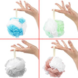 BRUBAKER 4-Piece Bath Sponge Set - 1.76 oz Exfoliating and Massage Shower Loofahs - Gentle Scrub Sponges for Bathing - P