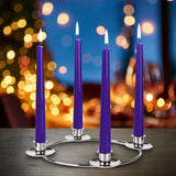 BRUBAKER Advent Wreath - Metal Candle Holder for 4 Candles - 9 Inches Christmas Decoration for Christmas Festival, Home Party and Church Decor