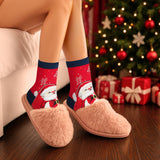 BRUBAKER 5 Pairs of Socks for Women - Merry Christmas - Funny Socks for Christmas and Holiday Season - Colorful Set Gift