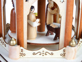 BRUBAKER Christmas Pyramid, 3-Tier, Rotating, Wooden, 18 Inch, Brown