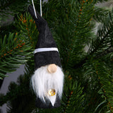 BRUBAKER Wedding Decoration Figures - Set of 6 Gnome Pendants made of Wood and Rope with Suit and Wedding Dress - Gift T