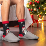 BRUBAKER 5 Pairs of Christmas Socks - Funny Men's Footwear for Holiday Season - Funny Colorful Sock Set - Cotton - 8-12