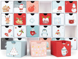 BRUBAKER Sweet Christmas 2024 Advent Calendar - DIY Fillable Christmas Countdown with 24 Doors for Gifts, Candy, and Sur