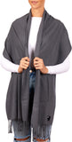 BRUBAKER Cashmirillo Scarf for Women - Long, Warm, and Cozy with Tassels