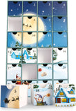 BRUBAKER Christmas Village in the Snow 2024 Advent Calendar - DIY Fillable Christmas Countdown with 24 Doors for Gifts,