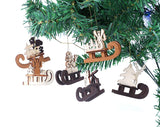 BRUBAKER 24-Pieces Mixed Tree Ornaments Set - Trains, Nutcrackers, Santa Claus & Sleds - Hanging Figurines