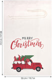 BRUBAKER Christmas Sack Christmas Car - Merry Christmas Holiday Gift Bag - Cotton Santa Sack - Gnome Family Design