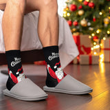 BRUBAKER 5 Pairs of Christmas Socks - Cool Santa - Funny Colorful Footwear for Men - Sock Set - Santa Claus Cotton - 8-1