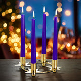 BRUBAKER Advent Wreath - Candle Holder for 4 Pcs Candle - 9 Inches Christmas Decoration with Star Design for Christmas Festival, Home Party and Church Decor