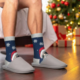 BRUBAKER 5 Pairs of Christmas Socks - Funny Men's Footwear for Holiday Season - Funny Colorful Sock Set - Cotton - 8-12