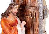 BRUBAKER Nativity Scene Set - Jesus Knocks at The Door - 12 Inch Detailed Tabletop Christmas Decor Figurine - Holiday Decoration - Designed in Germany