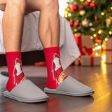 BRUBAKER 5 Pairs of Christmas Socks - Cool Santa - Funny Colorful Footwear for Men - Sock Set - Santa Claus Cotton - 8-1