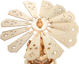 BRUBAKER Christmas Pyramid, 3-Tier, Rotating, Wooden, 18 Inch, Brown