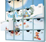 BRUBAKER Christmas Village in the Snow 2024 Advent Calendar - DIY Fillable Christmas Countdown with 24 Doors for Gifts,