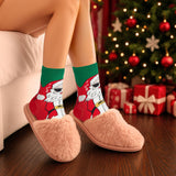 BRUBAKER 5 Pairs of Socks for Women - Merry Christmas - Funny Socks for Christmas and Holiday Season - Colorful Set Gift