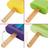 BRUBAKER 4-Piece Bath Sponge Set - Popsicle Soap Sponge - Hygienic & Durable Shower Loofahs - Colorful Bath Sponges with