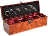 BRUBAKER Wine Opener Sommelier Set - Bar Accessory Kit - Wine Box - Wine Serving Tools - Waiter Knife, Spout, Bottle Sto