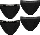 BRUBAKER Men's Underwear - 4 Pack Classic Briefs with Stretch Waistband - Comfort and Soft - Tag-Free Cotton Briefs
