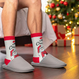 BRUBAKER 5 Pairs of Christmas Socks - Funny Men's Footwear for Holiday Season - Funny Colorful Sock Set - Cotton - 8-12