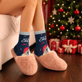 BRUBAKER 5 Pairs of Socks for Women and Men - Dogs and Cats - Funny Footwear for Christmas and Holiday Season - Colorful