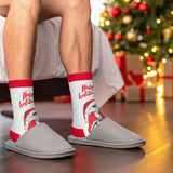 BRUBAKER 5 Pairs of Christmas Socks - Funny Men's Footwear for Holiday Season - Funny Colorful Sock Set - Cotton - 8-12