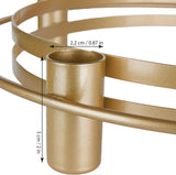 BRUBAKER Advent Wreath Ring Design Gold - 11.8 inches Candle Holder for 4 Candles - Advent Candle Holder for Tapered Candles with 0.9 inch Diameter for Christmas Festival, Home Party and Church Decor