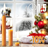 KANEA Premium Beeswax Tree Candles - 3.75 x 0.5 Inches Christmas Candles for Pyramids, Carousels & Chimes - Made in Euro