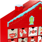 BRUBAKER Christmas House 2024 Advent Calendar - DIY Fillable Christmas Countdown with 24 Doors for Gifts, Candy, and Sur