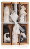 BRUBAKER Wedding Decoration Figures - Set of 6 Gnome Pendants made of Wood and Rope with Suit and Wedding Dress - Gift T