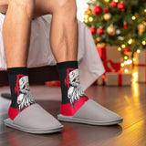 BRUBAKER 5 Pairs of Christmas Socks - Cool Santa - Funny Colorful Footwear for Men - Sock Set - Santa Claus Cotton - 8-1
