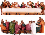 BRUBAKER Nativity Scene Set on Decorative Board - The Last Supper - Jesus and His 12 Disciples - 15 Inch Tabletop Christmas Decor Figurine - Holiday Decoration - Designed in Germany