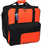 BRUBAKER Superfunction Combo, Ski Boot Bag and Ski Bag for 1 Pair of Ski, Poles, Boots and Helmet - Black Orange