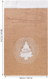 BRUBAKER Christmas Sack Merry Christmas Tree - 31.5 Inch Holiday Gift Bag - Santa Sack - Jute Sack