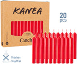 KANEA Premium Tree Candles - Christmas Wax Candles for Pyramids, Carousels & Chimes - 3.75 x 0.5 Inches - Made in Europe