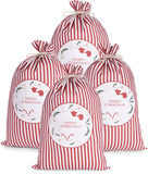 BRUBAKER Christmas Sack Merry Christmas Red & White - 31.5 Inches Holiday Gift Bag - Cotton Santa Sack for Gifts