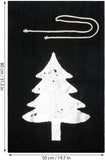 BRUBAKER Christmas Sack Black with Silver Tree - 31.5 Inches Holiday Gift Bag - Jute Santa Sack with Drawstring