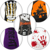 BRUBAKER 5 Pairs of Halloween Socks - Funny Cotton Socks with Pumpkin, Skeleton & Ghost - Colorful Set for Women & Men -