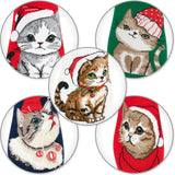 BRUBAKER 5 Pairs of Socks for Women and Men - Dogs and Cats - Funny Footwear for Christmas and Holiday Season - Colorful