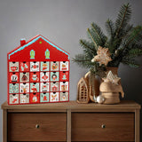 BRUBAKER Christmas House 2024 Advent Calendar - DIY Fillable Christmas Countdown with 24 Doors for Gifts, Candy, and Sur