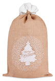 BRUBAKER Christmas Sack Merry Christmas Tree - 31.5 Inch Holiday Gift Bag - Santa Sack - Jute Sack