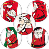 BRUBAKER 5 Pairs of Christmas Socks - Cool Santa - Funny Colorful Footwear for Men - Sock Set - Santa Claus Cotton - 8-1