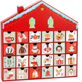 BRUBAKER Christmas House 2024 Advent Calendar - DIY Fillable Christmas Countdown with 24 Doors for Gifts, Candy, and Sur