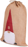 BRUBAKER Christmas Sack Gnome - 31.5 Inches Holiday Gift Bag - Santa Gnome Sack - Gnome with Beard and Big Nose Design